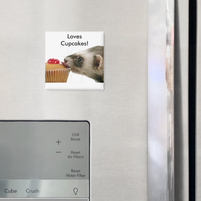 Ferrets Liebe Cupcakes Magnet (In Situ (Kühlschrank))