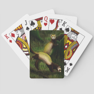 Ferrets playing cards spielkarten