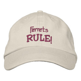 Ferrets Regel Niedlich bestickter Hut