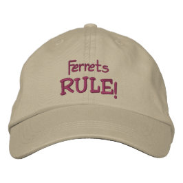 Ferrets Regel Niedlich bestickter Hut