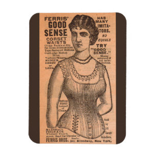 Ferris Common Sense Corsets ad 1880 Magnet