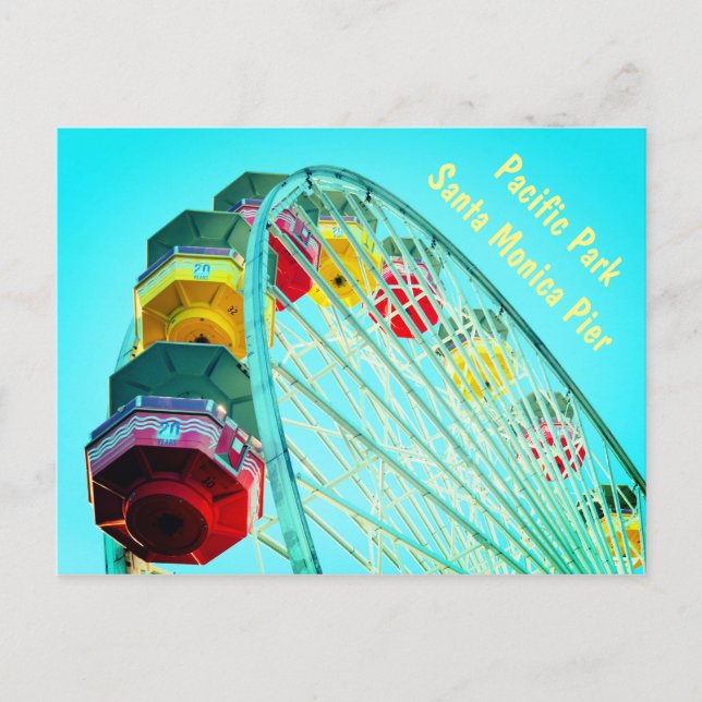 Ferris Wheel am Pier Santa Monica, Kalifornien Postkarte (Vorderseite)