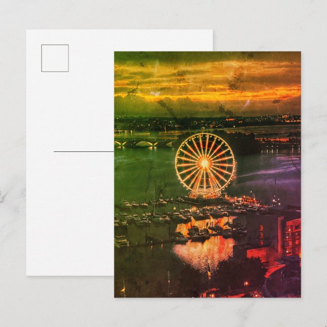 Ferris Wheel Maryland Harbor Postkarte (Vorne/Hinten)