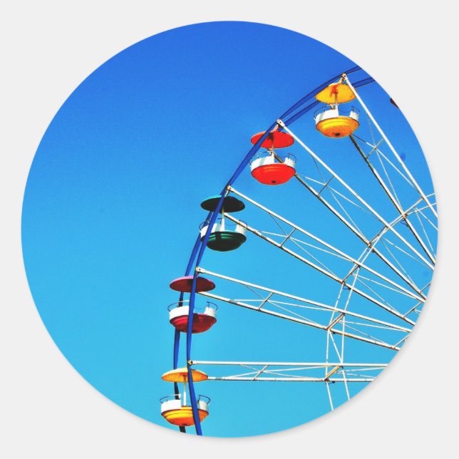 Ferris Wheel Runder Aufkleber (Vorderseite)
