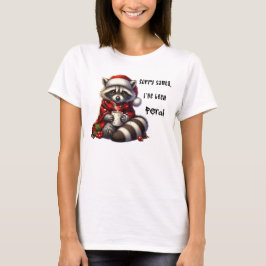 Ferry Christmas Raccoon Holiday T-Shirt