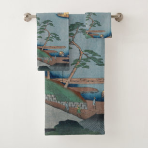 Ferry de Niijuku Vintage Ukiyo-e Art japonais