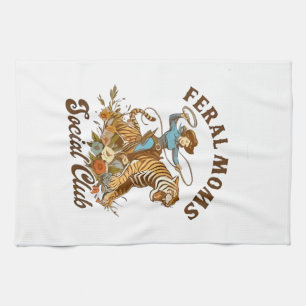 Ferry Mama Social Club Funny Retro Boho Cowgirl Geschirrtuch