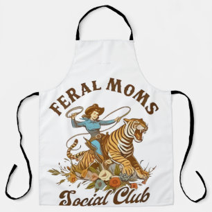 Ferry Mama Social Club Funny Retro Boho Cowgirl Schürze
