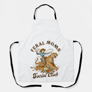 Ferry Mama Social Club Funny Retro Boho Cowgirl Schürze