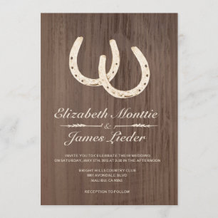 Fers à cheval épousant des invitations