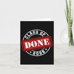Fertig Cl of 2025 Graduate Senior 2025 Abschluss H Karte