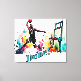 Fertig: Der ultimative Slam Dunk Basketball Trend Leinwanddruck