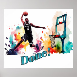 Fertig: Der ultimative Slam Dunk Basketball Trend Poster