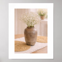 Fertig gerahmte Kunst Baby's Breath Neutrales Land