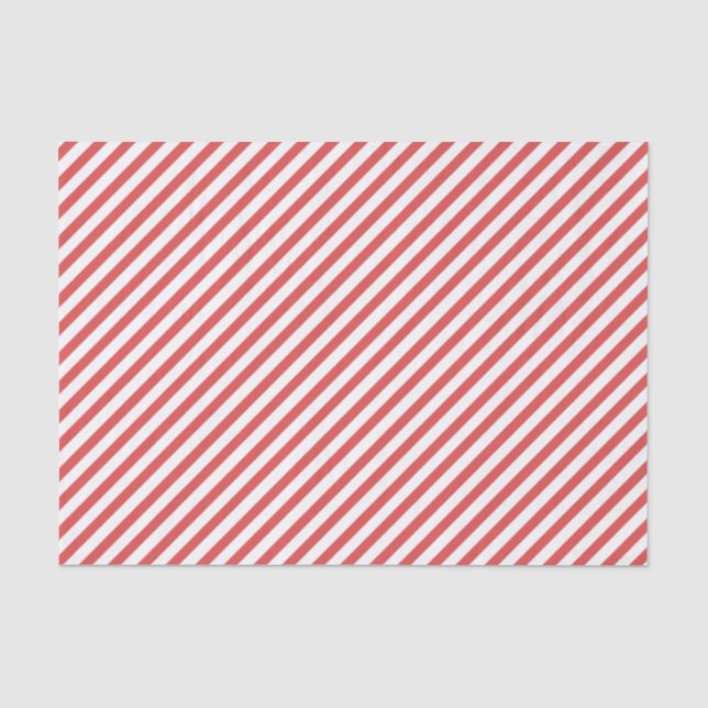 Fertig gestrichenes, rotes und weißes Papiertütenp Seidenpapier (Vorderseite)