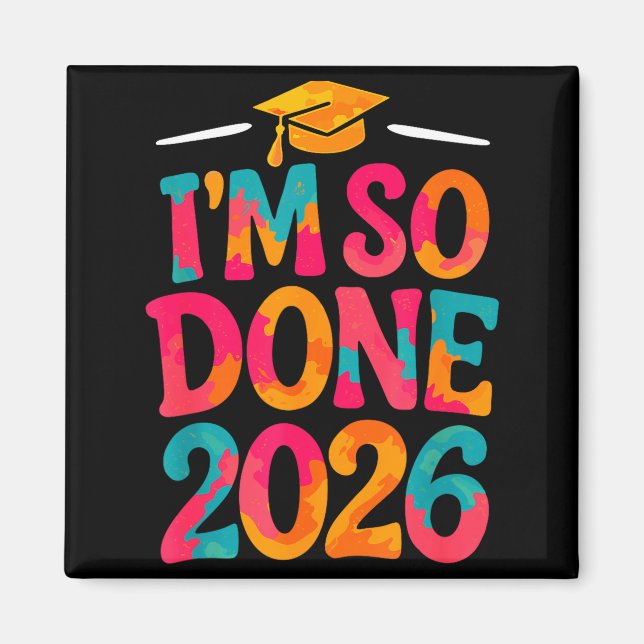 Fertig Klasse 2026 College Abitur Magnet (Vorne)