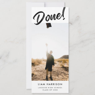 Fertig Lässiger Handwriting-Abschluss Einladung