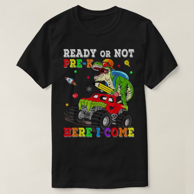 Fertig oder nicht vorab hier komme ich Monster Tru T-Shirt (Design vorne)