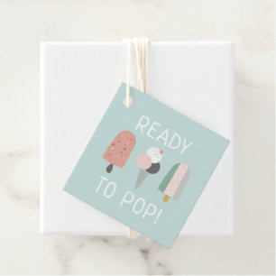 Fertig zum Aufpoppen Eiscreme-Baby-Shower-Geschenk Geschenkanhänger