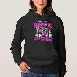 Fertig zum Rock 4. Grade Dabbing Einhorn zurück zu Hoodie