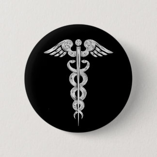 Fertigen Sie - Caduceus-medizinisches Button