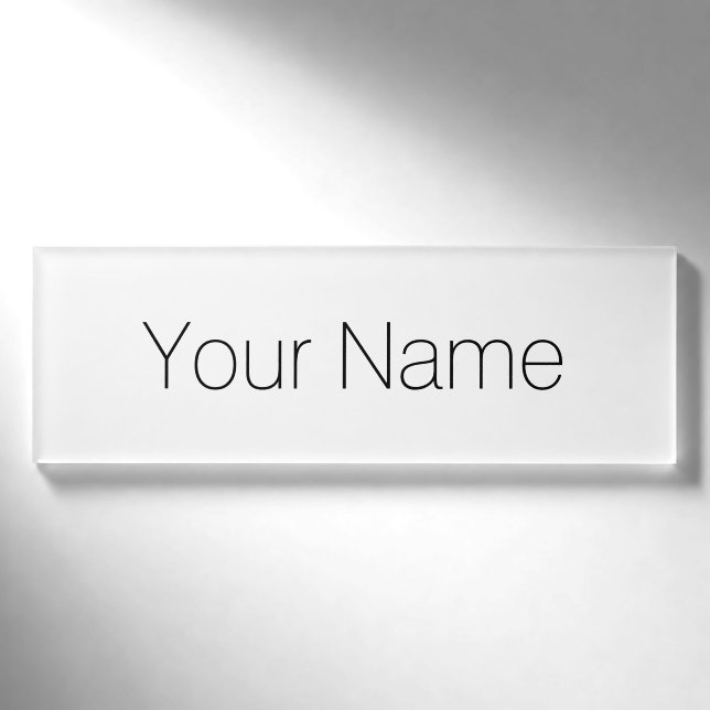 Fertigen Sie es besonders an! Namenschild (Vorderseite)