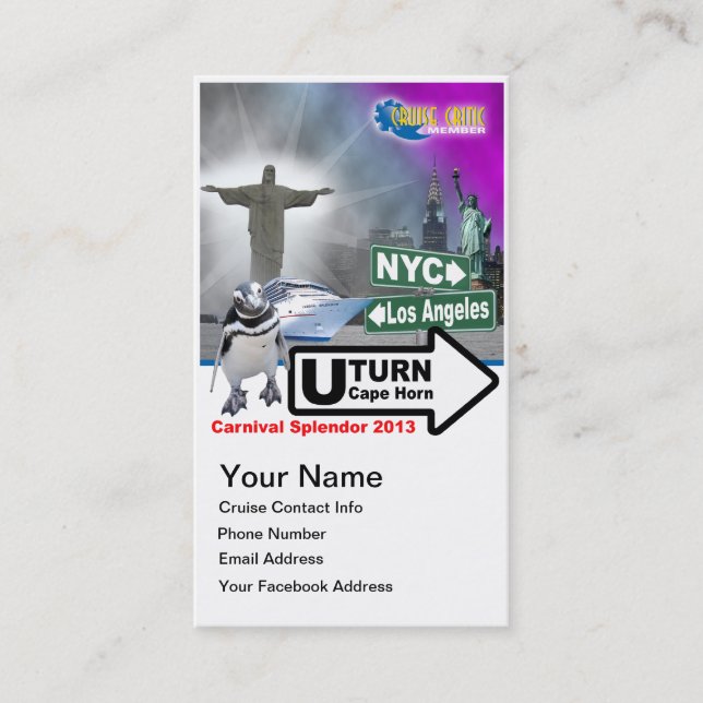 Fertigen Sie Ihren Sally die Pinguin Visitenkarte (Vorderseite)