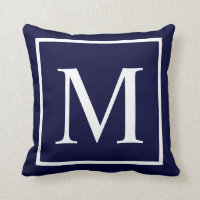 Fertigen Sie Monogrammtext auf Marineblau