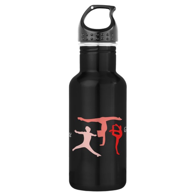 Fertigen Sie personalisierte Trio-Gymnastik-Reise Edelstahlflasche (Vorderseite)
