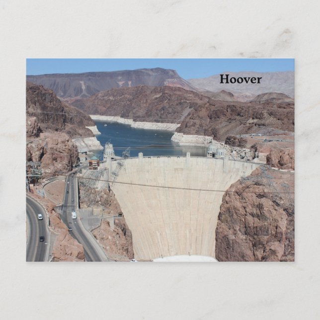 Fertigen Sie Postkarte des Hooverdamms (Vorderseite)