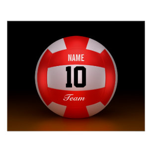 Fertigen Sie rotes Volleyball-Team besonders an Poster
