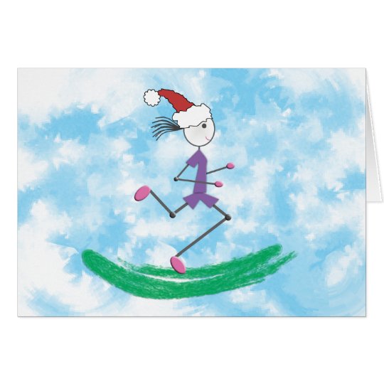 FERTIGEN Sie - Weihnachtsfeiertags-Dame Runner Karte