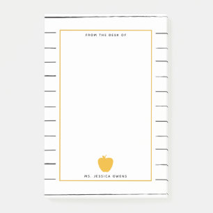 Fertiger Apfellehrer Post-it Klebezettel