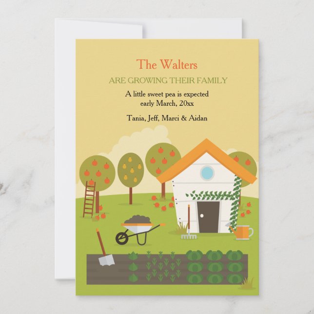 Fertile Garden Pregnancy Ankündigung (Vorderseite)