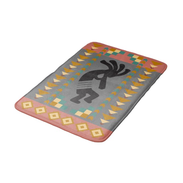 Fertilität Kokopelli Southwestern Badematte (Schrägansicht)