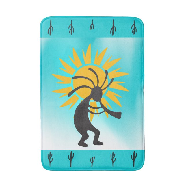 Fertilität Sun Kokopelli Südwesten Badematte (Vorderseite Vertikal)