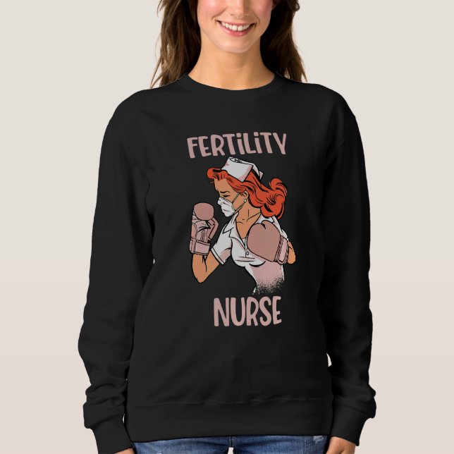 Fertility Nurse Boxing Gloves Fighter Sweatshirt (Vorderseite)
