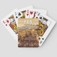 Fes Marokko Illustration Reise Kunst Vintage