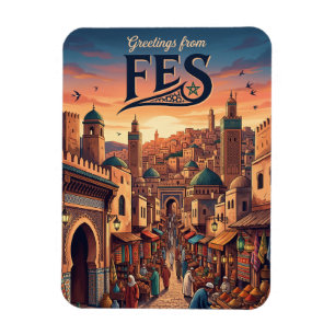 Fes Medina Marokko Magnet