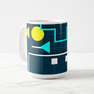 Fesselnde abstrakte Geometrie Kaffeetasse