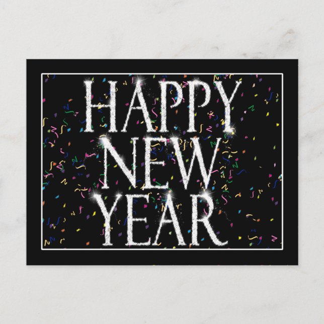 fesselnde neue Jahre Feiertagspostkarte (Vorderseite)