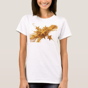 Fesselnde orange abstrakte Sterne Grafikdesign T-Shirt