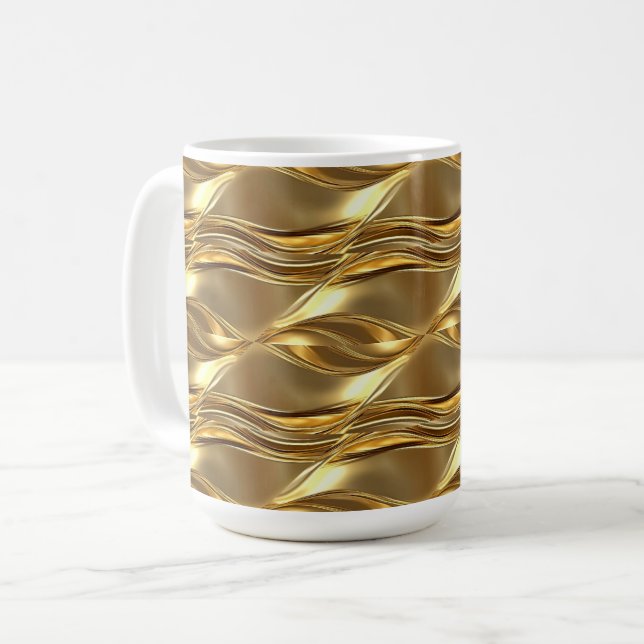 Fesselndes Goldmuster Kaffeetasse (Vorderseite Links)