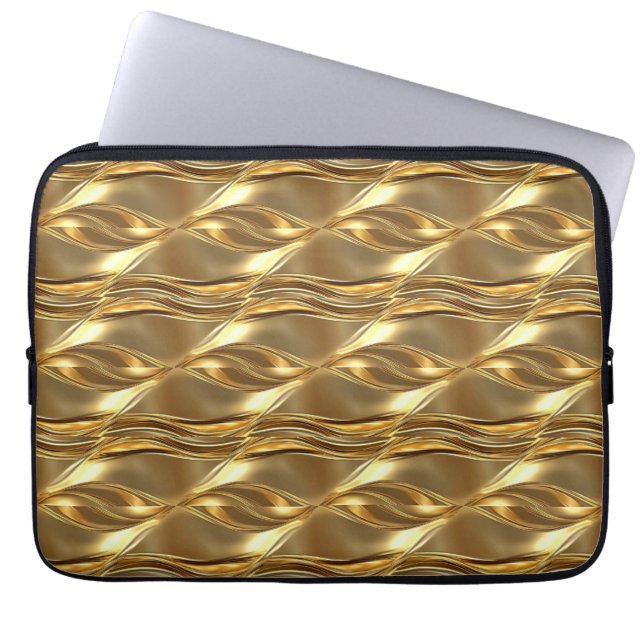 Fesselndes Goldmuster Laptopschutzhülle (Vorderseite)