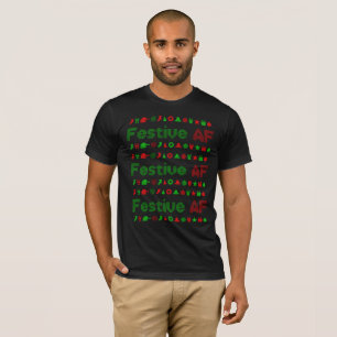 Fest AF Weihnachtssymbole T - Shirt