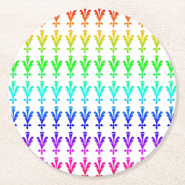 Fest-Blumenkohl-Untersetzer Runder Pappuntersetzer (Vorderseite)