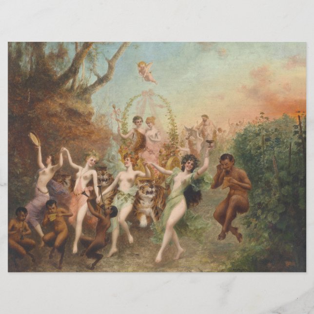 Fest der Faune und Nymphen Scrapbook Paper (Vorderseite)