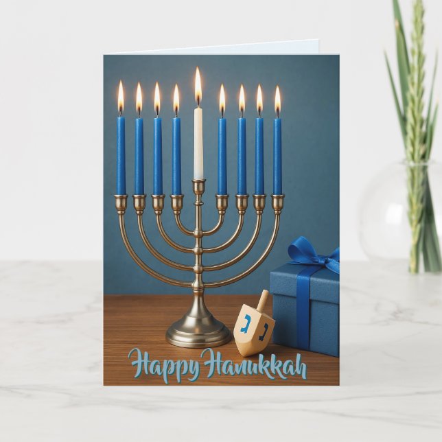 Fest der Lichter und Freude Feiertagskarte (Vorderseite)