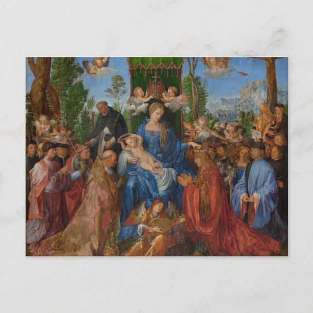Fest der Rose Garlands, 1506 (Holzöl) Postkarte (Vorderseite)