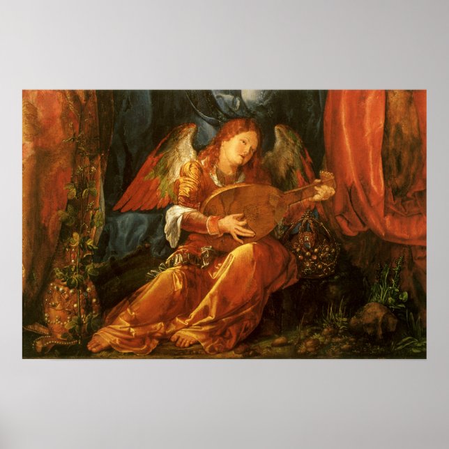 Fest der Rose Garlands Engel von Albrecht Durer Poster (Vorne)